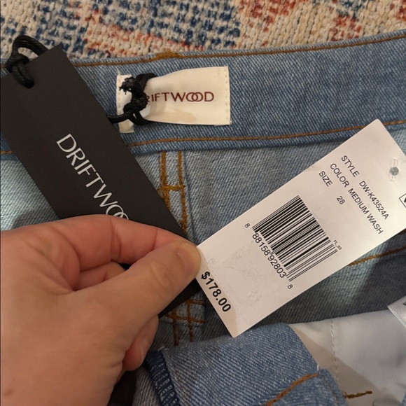 Driftwood Serena Maxi Denim Embroidered Skirt in Pink Promise SZ 28 NWT - Picture 5 of 7